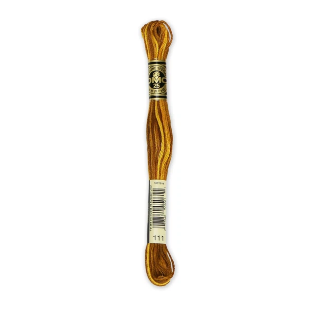 Paquete de 12 hebras bordado algodón 8,7 yardas mostaza variada -117-111