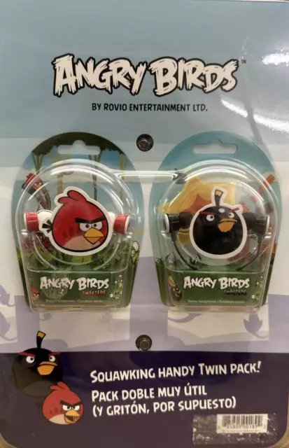 Rovio Angry Birds Squawking Handy Twin Pack Stereo Headphones Brand NEW