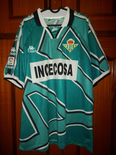 Camiseta Real Betis Match Worn Shirt 1995-96 Marquez Kappa shirt maglia maillot