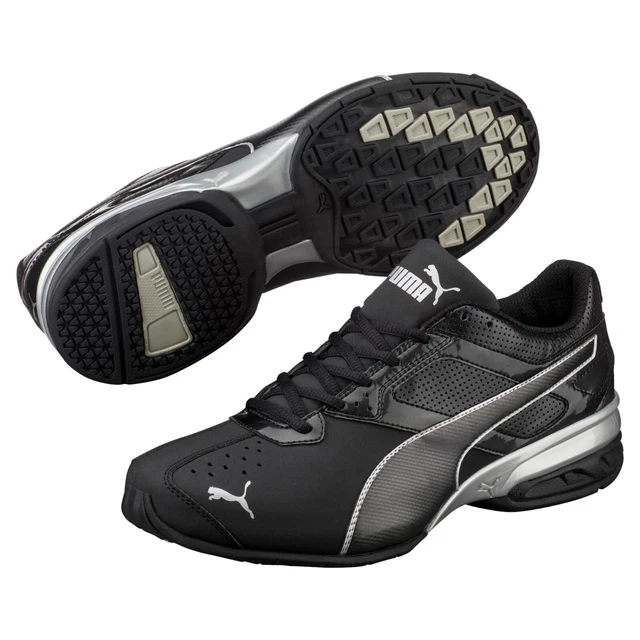 PUMA Herren Tazon 6 Fm Gr. 44.5 Schwarz Sneaker Sportschuhe Schuhe Laufschuhe
