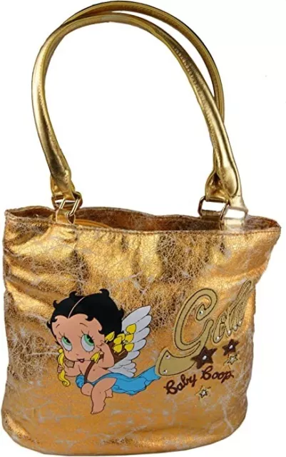 Betty BOOP GOLD Shabby Chic Effekt Handtasche - NEU - Verschluss: Reißverschluss