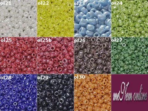 20g Rocailles Opak Lüster 2-2,2mm FARBAUSWAHL Perlen Glasperlen