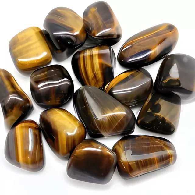 TUMBLED Gold TIGER EYE 1/4-5 Lb Lot * 1/2-1" or 1-2" Size * Brazil Gemstone