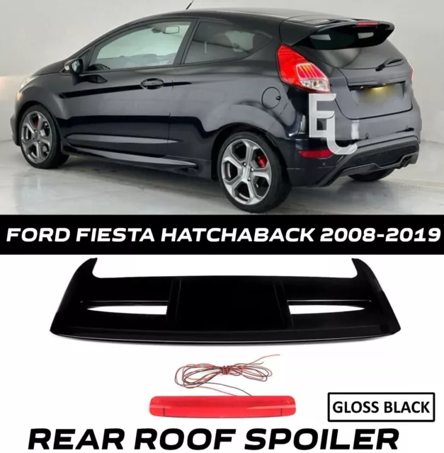 For Ford Fiesta Mk7 Mk7.5 St Style Rear Boot Roof Spoiler Gloss Black 08-19 Oem