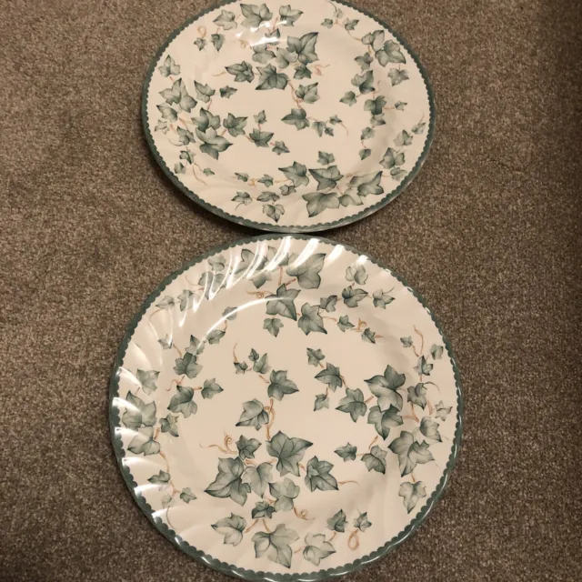 British Home Stores Country Vine Ivy Dinner Plates X 2