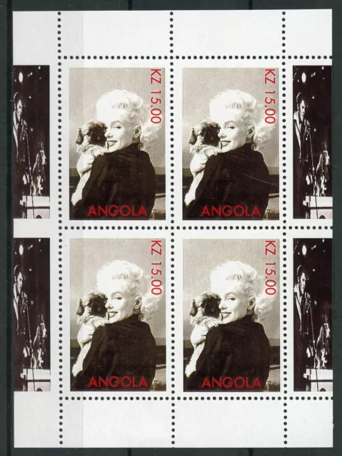 Angola Marilyn Monroe Stamps MNH Famous People Movie Stars Celebrities 4v M/S