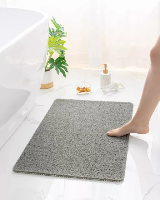 Anti Slip Loofah Shower Rug Water Drains Carpet Bathroom Bath Non Slip AU