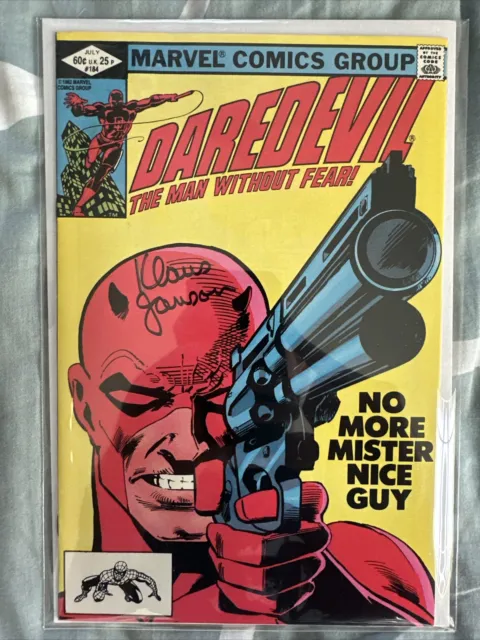 Daredevil #184 Marvel Comics 1982 1st DD vs Punisher Signed Klaus Janson
