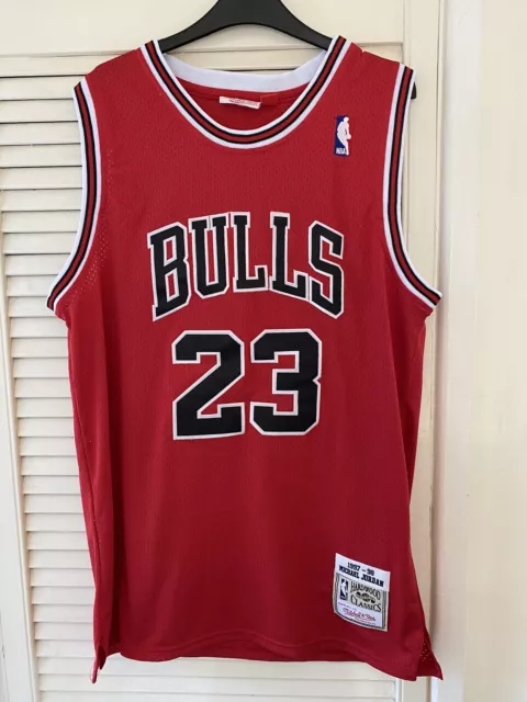 Chicago Bulls Jersey Mens Red Mitchell & Ness #23 Jordan 1998 NBA Large