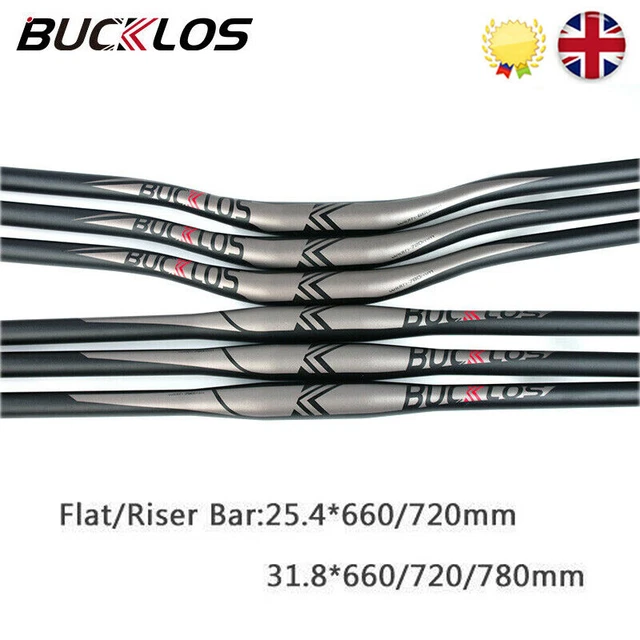 BUCKLOS 25.4/31.8mm MTB Handlebar Downhill Bicycle Aluminum Alloy Flat/Riser Bar