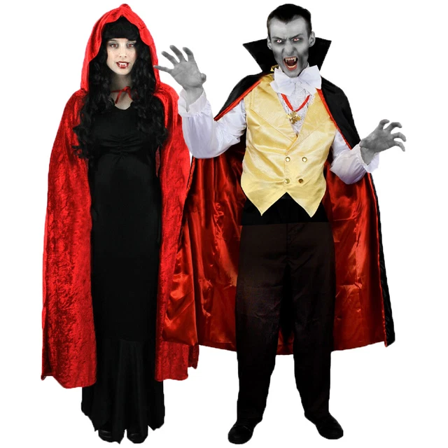 COUPLES VAMPIRE HALLOWEEN Fancy Dress Costumes His And Hers Ladies Mens  24.99 - PicClick UK