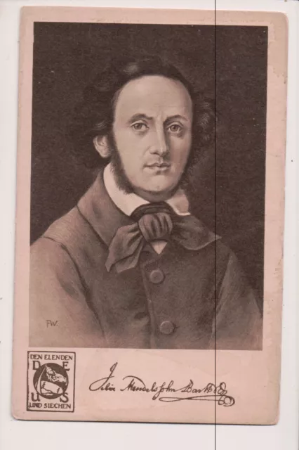 Vintage Postcard Felix Mendelssohn composer, pianist, organist and conductor