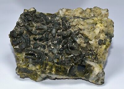 297GM Extraordinary Natural Green Epidote & Adularia Crystals Minerals Specimen