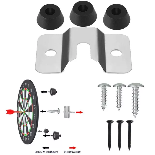 Dart Board Bracket Universal Fit Dartboard Wall Mounting Hanging Fixings Screws