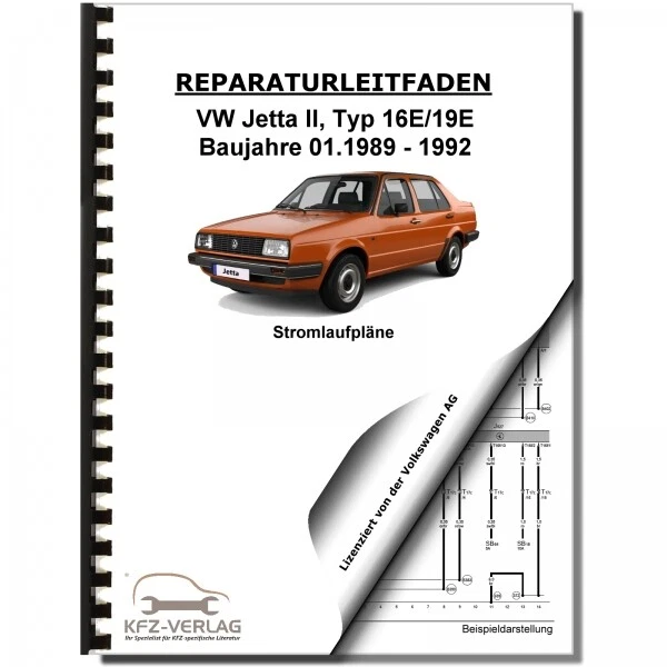 VW JETTA 2 19 (8992) Circuit Diagram Schematic Wiring Shop