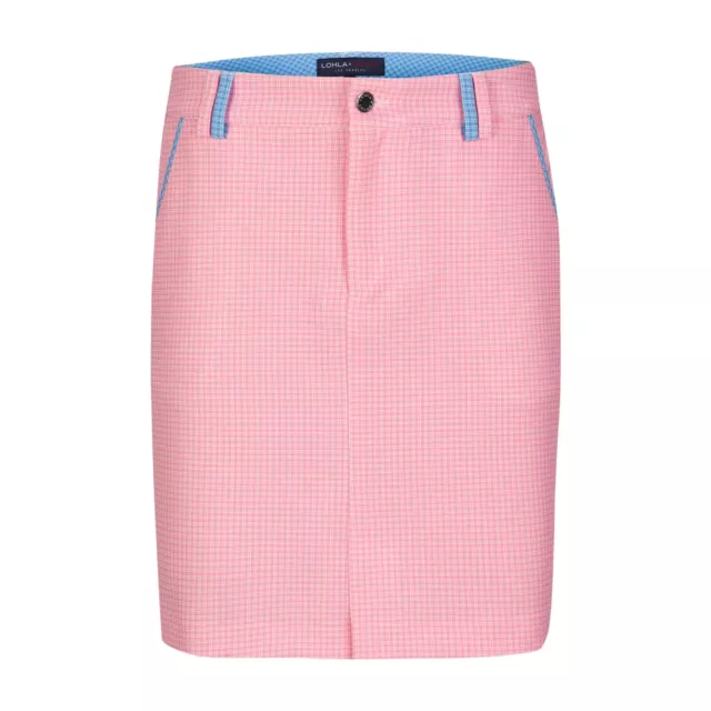 Lohla Sport Peony Pink Micro Check Golf Skort Ladies 2 4 8 10 NEW NWT