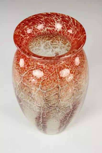 WMF Ikora Glas Vase orange/rot 24,5cm Karl Wiedmann 30er 40er Jahre Bauhaus 3
