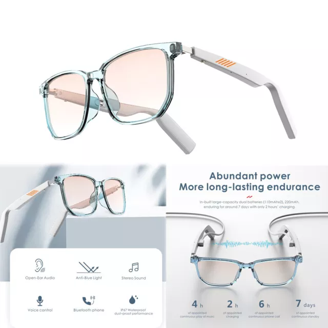 Lunettes de soleil audio Lunettes de casque sans fil Bluetooth intelligentes Lunettes de soleil audio Lunettes de casque sans fil Bluetooth intelligentes