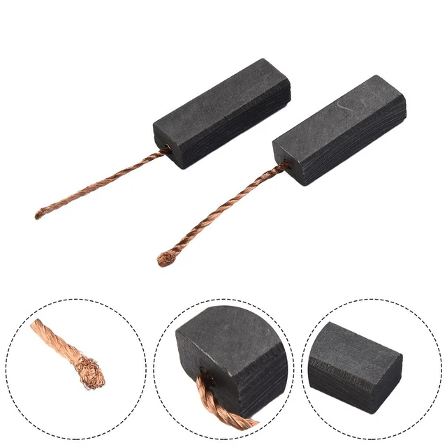 2Pcs Aspirateurs Moteur 6 8 14mm Brosse Carbone Pièces Remplacement Durables