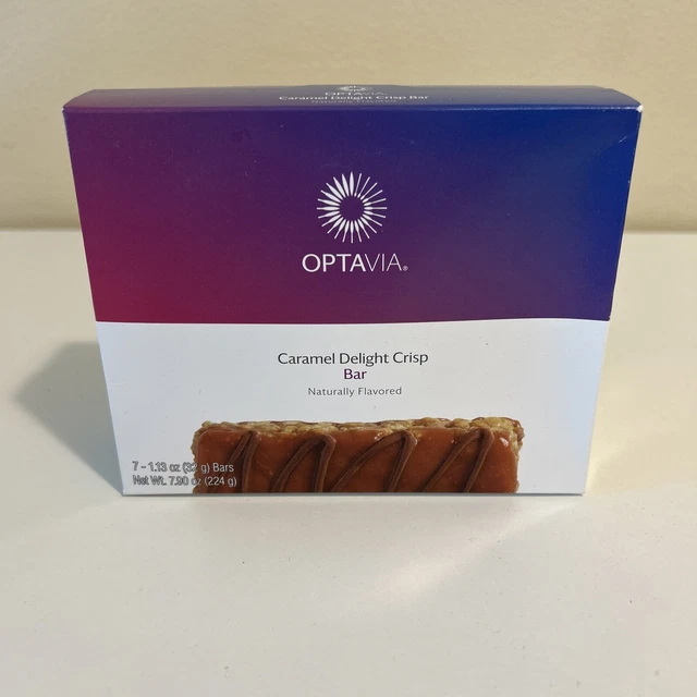 Barras crujientes para delicias de caramelo OPTAVIA - 7 combustibles 1,13 oz CADUCADO 12/2022