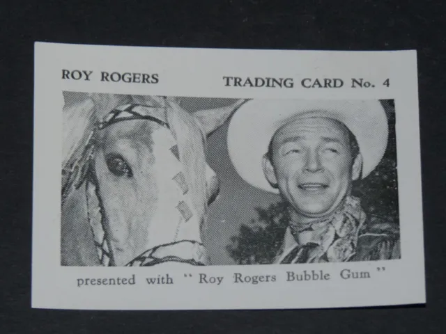Roy Rogers Bubble Gum Card 1955 #4 Singing Cowboy Western Acteur Chanteur Usa