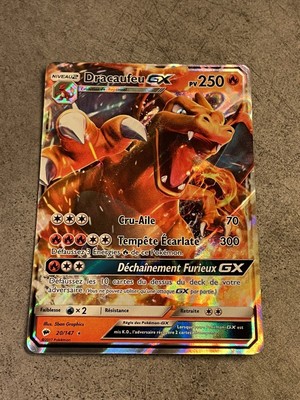 Carte Pokémon Dracaufeu GX 250 20/147 Très Bon État