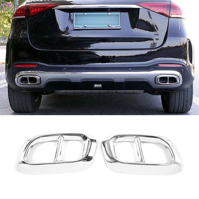 Copertura scarico acciaio inox copertura scarico per Benz GLC GLE GLS X253 W167 argento