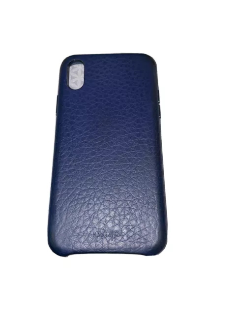 Vaja iPhone X Bridge Leather Crown Blue Slim Case
