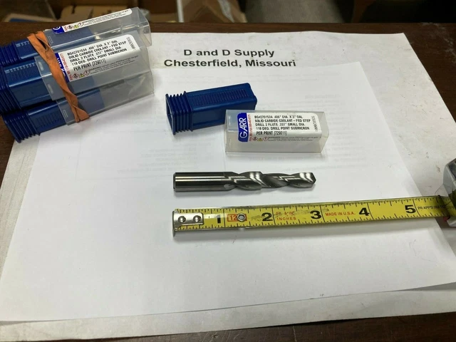 Garr 2701534, Solid Carbide Step Drill, .337" x .406", 3-1/8" OAL, 118°, 2-Flute