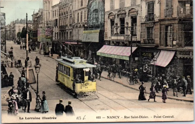 54 NANCY - rue saint dizier, point central (couleurs)