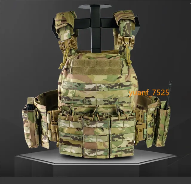 Detachable Tactical Quick Release MOLLE Plate Carrier Body Armor Vest Adjustable