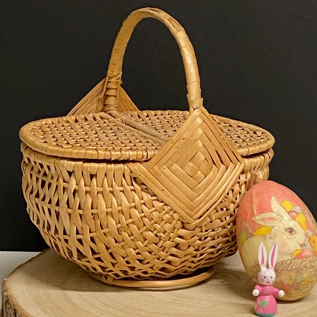 3 paniers anciens de poupée en osier - Décoration