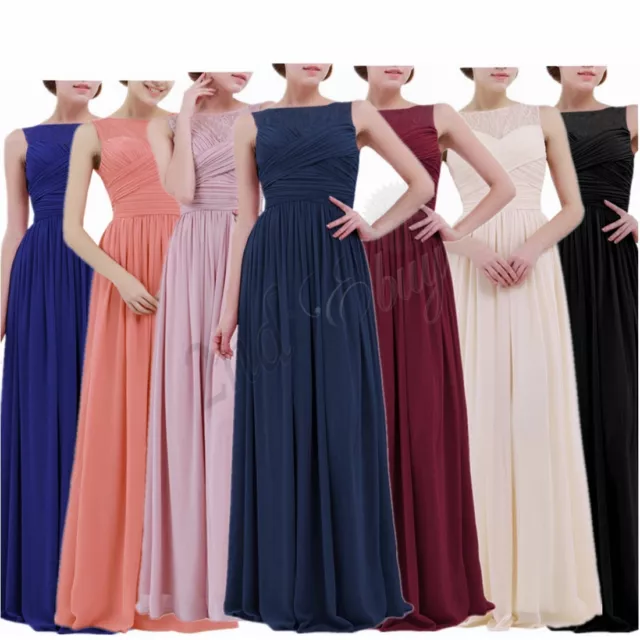 Women's Formal Dress Long Cocktail Party Wedding Bridesmaid Prom Ball Gown Maxi