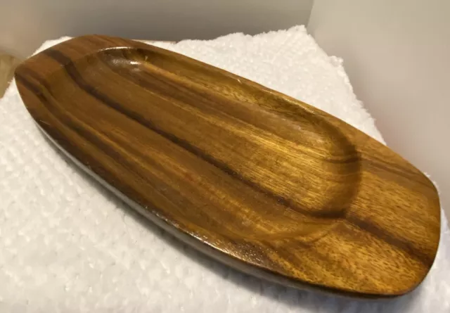 MONKEY POD WOOD TRAY CARVED At House Of Monkey Pod In Hawaii  14” By  6”