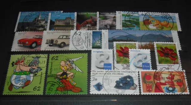 Bund BRD: Lot gestempelte Briefmarken aus dem Jahr 2015, viele Vollstempel