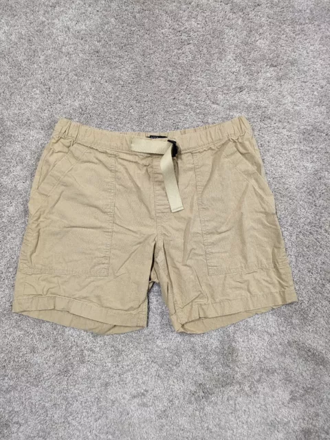 Jcrew Merchantile Flex Belted Shorts Mens Medium Elastic Waist Khaki Tan Cotton