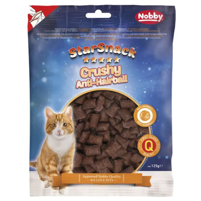 Nobby Starsnack Crushy Anti Bolas de Pelo 125G, Snacks para Gatos,de Nuevo
