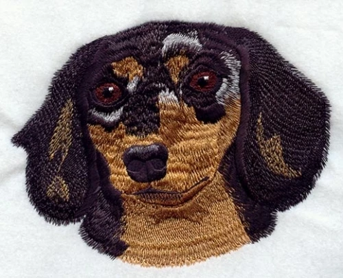 Embroidered Ladies T-Shirt - Dachshund I1226