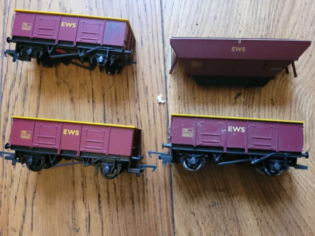 Hornby OO gauge EWS wagons Spares Or Repairs