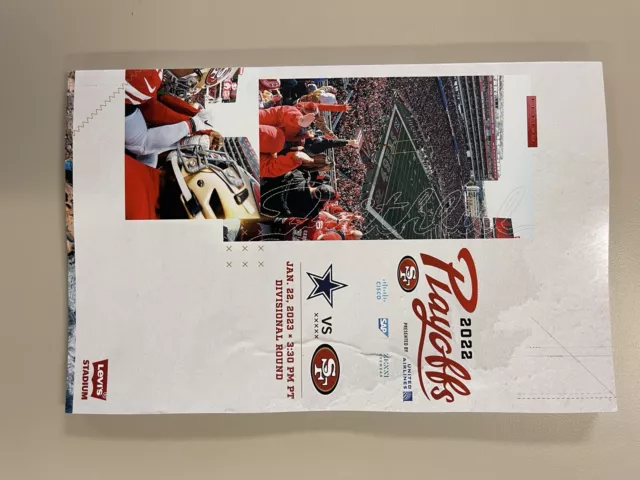 NFC Divisional Playoff-Dallas Cowboys at San Francisco 49ers Program-1/22/2023