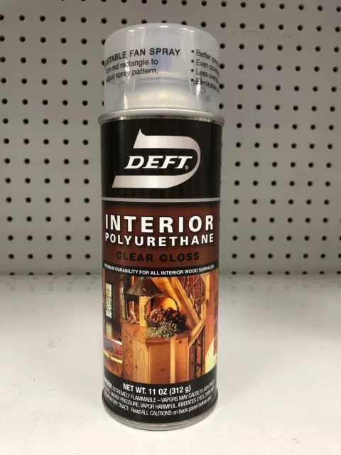 Deft Defthane Polyurethane Finish Clear GLOSS SPRAY 11.5oz Platinum Protection