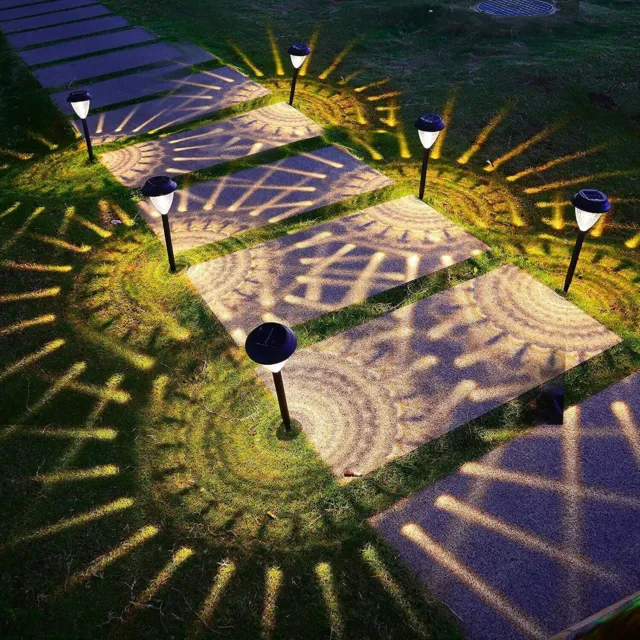 Solarleuchten Garten, 4er Set Solarlampen für Außen, LED Licht Solar Wegeleuchte