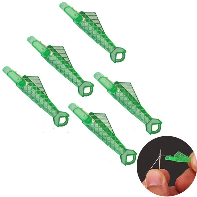 Mini enhebrador automático de agujas tipo pescado artesanía costura herramienta accesorios 🙂