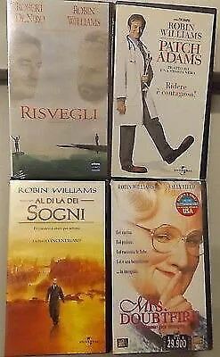 Lotto Robin Williams Vhs  Mrs Doubtfire Al Di La Sogni Pach Adams Risvegli M*