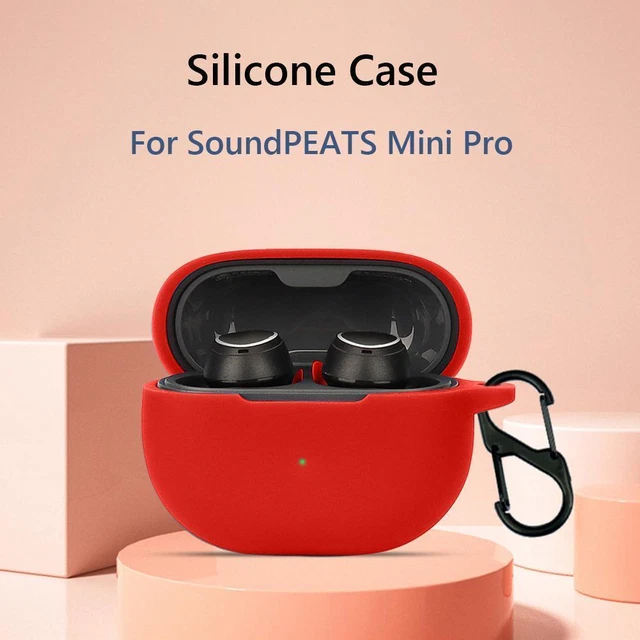 SILICONE COVER FOR SoundPEATS Mini Pro Wireless Earphone Case (Red) £3.59 PicClick UK