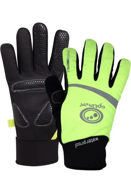 Optimum Nitebrite Waterproof Gloves (Fluo/Black) - Size Large