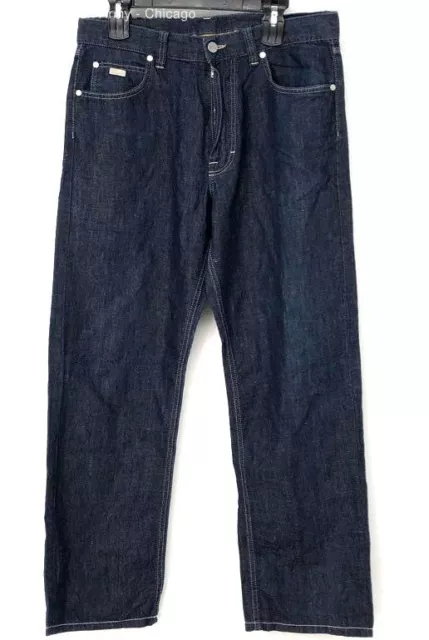 Hugo Boss Dark Blue Straight Leg Jeans - Size Men's 34/32