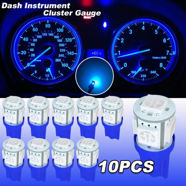 Dash Instrument Cluster Gauge BLUE SMD LED LIGHTS SET Fits 92-95 Honda Civic EG