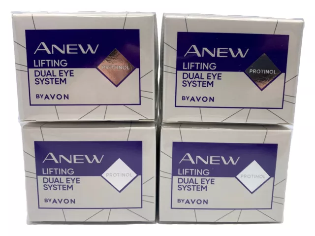 4 x AVON Anew Clinical Lifting Dual Eye System with Protinol 20ml - 0.68oz SET