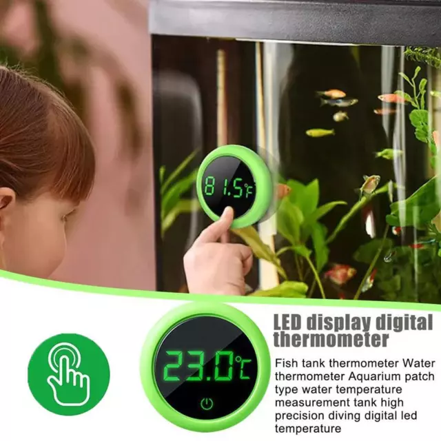 Aquarium Thermometer Digital LED Display Fish Tank Gauge✨y N4Z5 Temperature E2A6